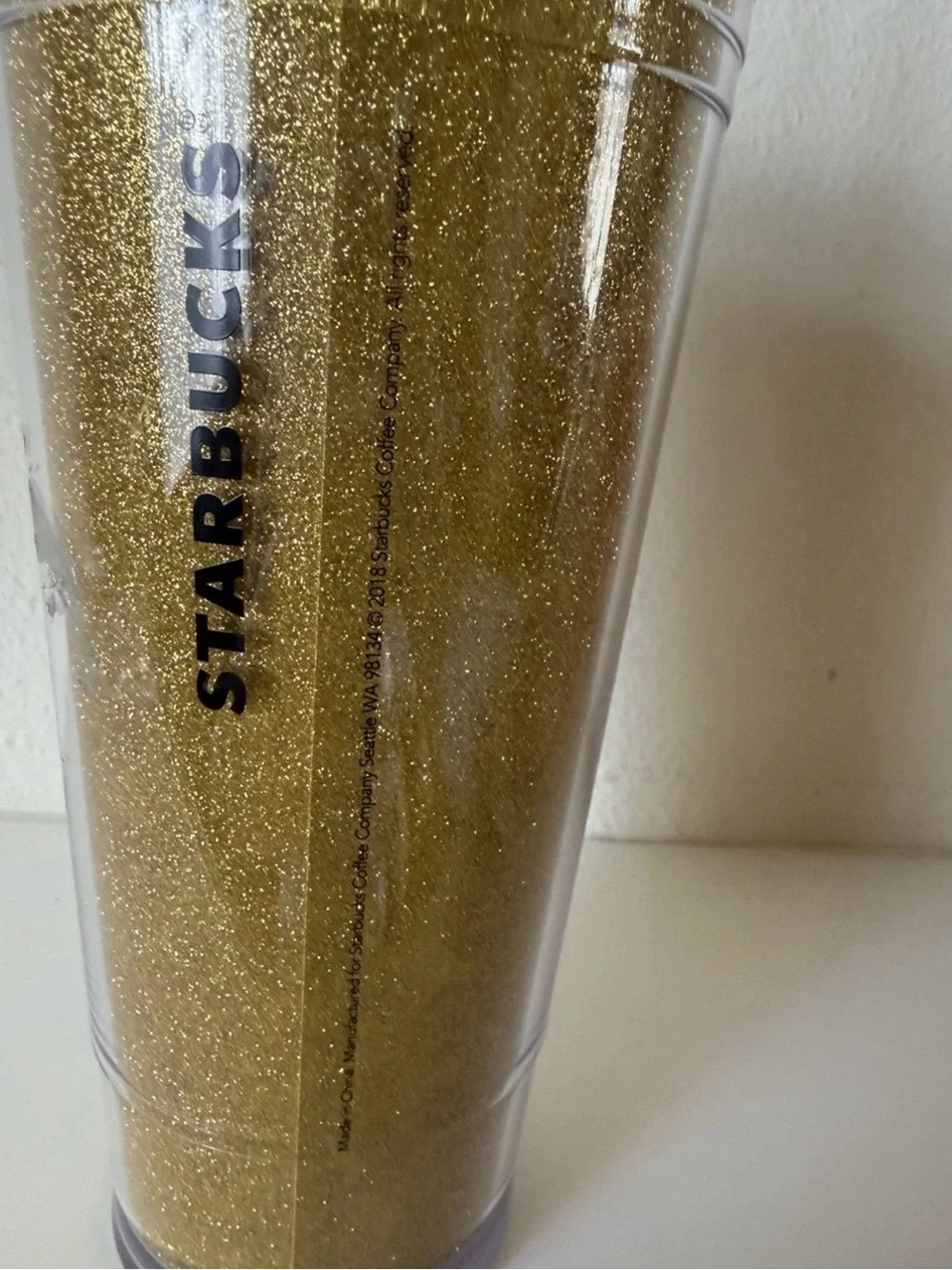 Starbucks glitter gold 20oz tumbler coffee cup